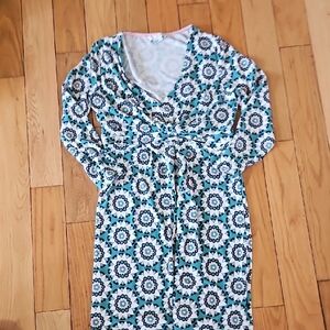 Boden Geometric Floral Dress